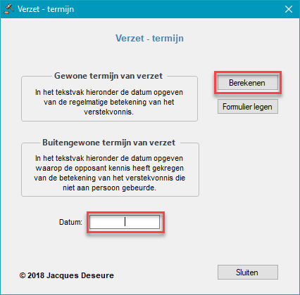 Verzet - gebruikersformulier Verzet - gebruikersformulier