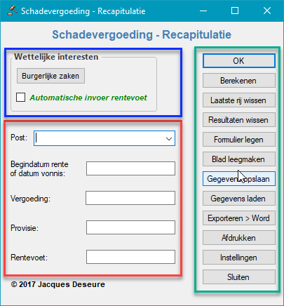 Recapitulatie - Gebruikersformulier Recapitulatie - Gebruikersformulier