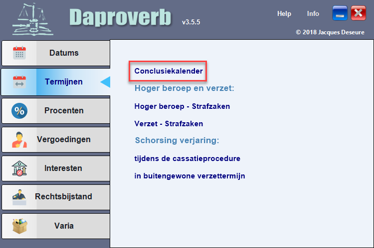 Conclusiekalender - knop