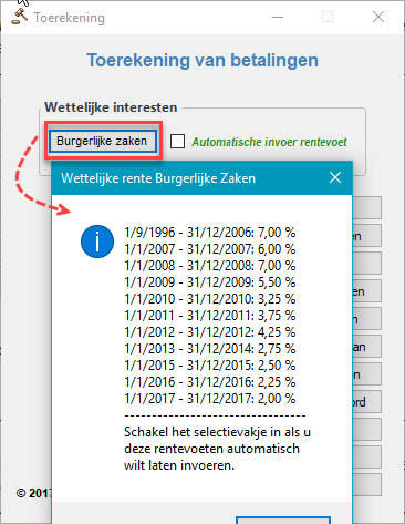 Overzicht wettelijke rente in burgerlijke zaken. Overzicht wettelijke rente in burgerlijke zaken.